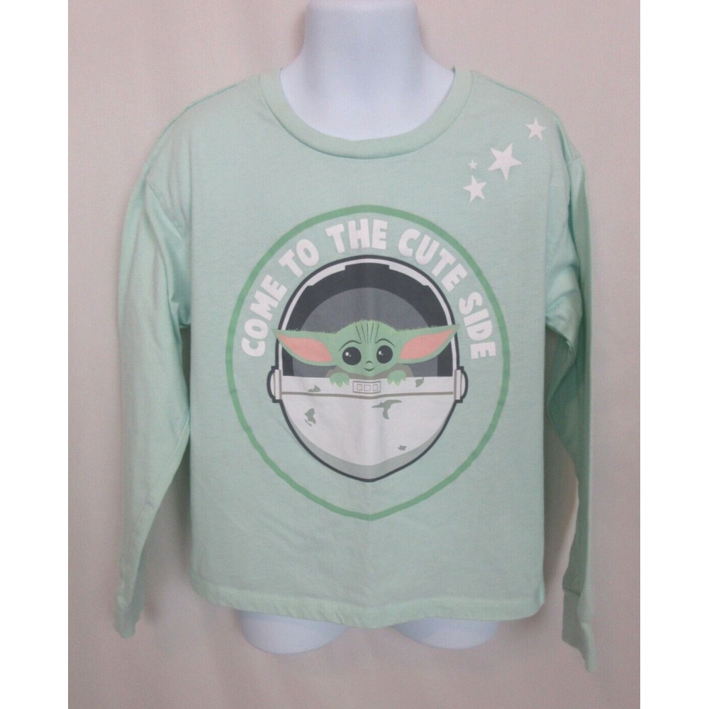 Boy's / Girl's Sz 7 STAR WARS BABY YODA Long Sleeve T Shirt TEE From Mad Engine
